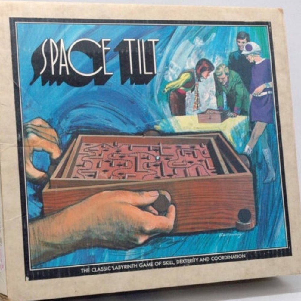 Space Tilt Board Game Tests Your Skill + Concentration by Pacific Game Co EUC